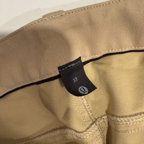 lululemon Men’s Commission Pants Khaki Size 33 Stretch - Picture 2 of 4